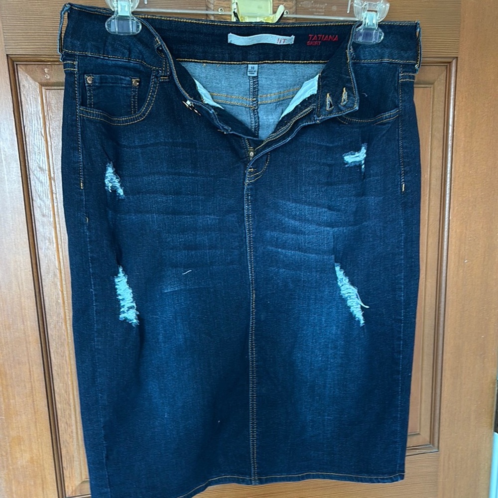 Women's Dark Blue Pencil Skirt
